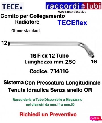 GOMITO CROMATO TECEflex 90°...