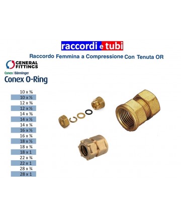 1500816 - Raccordo a T femmina in ottone 1/2 F (1/2 x 1/2 x 1/2) -  TIEMME