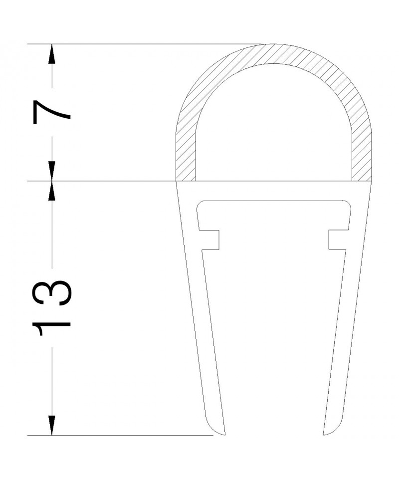 PROFILO PARAGOCCE BOX CRISTALLO 6/8 7773.09PT.6