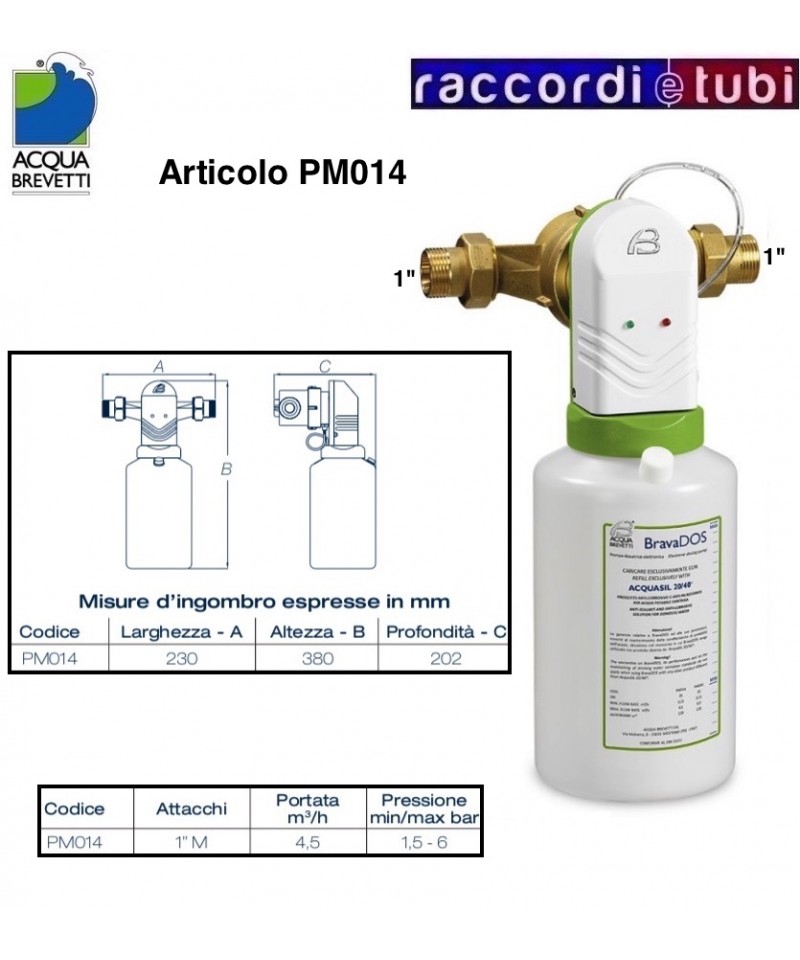 AcquaSIL 20/40 Anticorrosivo antincrostante per pompe MiniDOS e BravaDOS