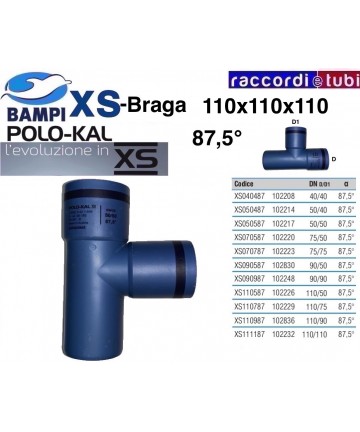 BRAGA XS 102232 DN 110-110-87'