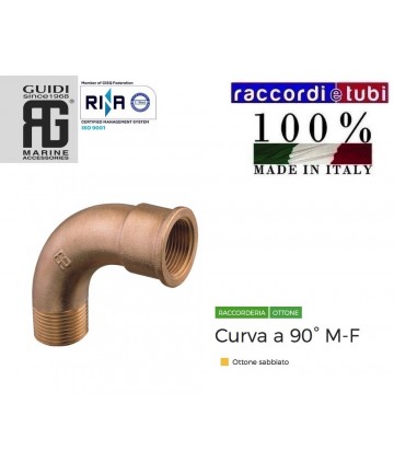 CURVA OTTONE 90° MF 1"